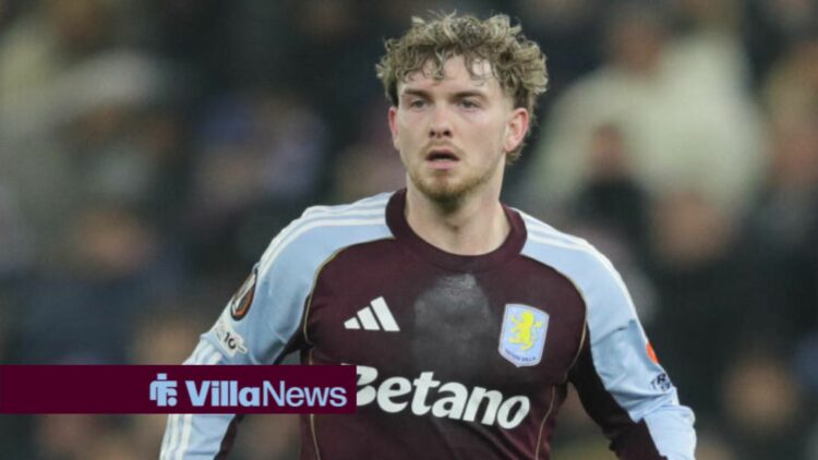 Harvey Elliott playing for Aston Villa