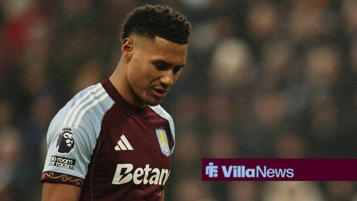 Aston Villa's Ollie Watkins looks dejected