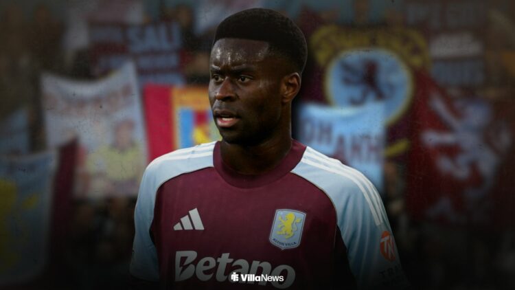 Marc Guehi in an Aston Villa shirt