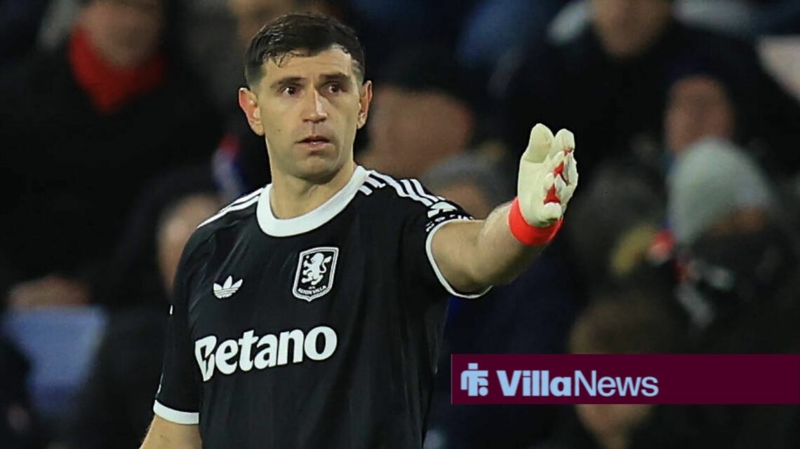 Emi Martinez playing for Aston Villa