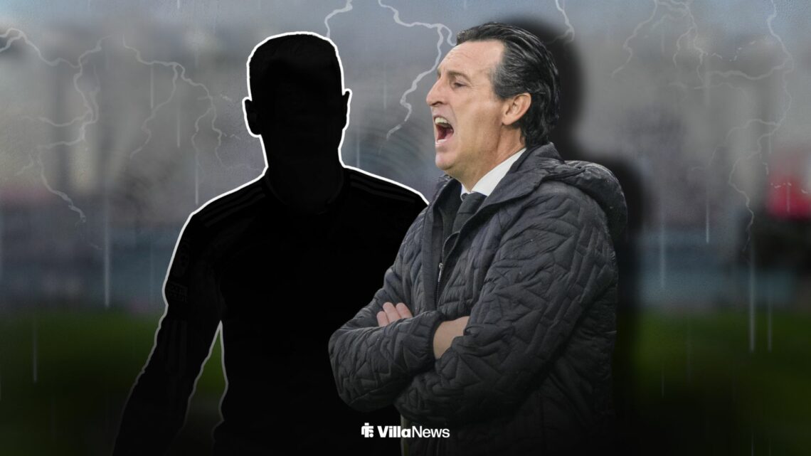 Unai Emery shouting towards Lucas Digne at Villa Park