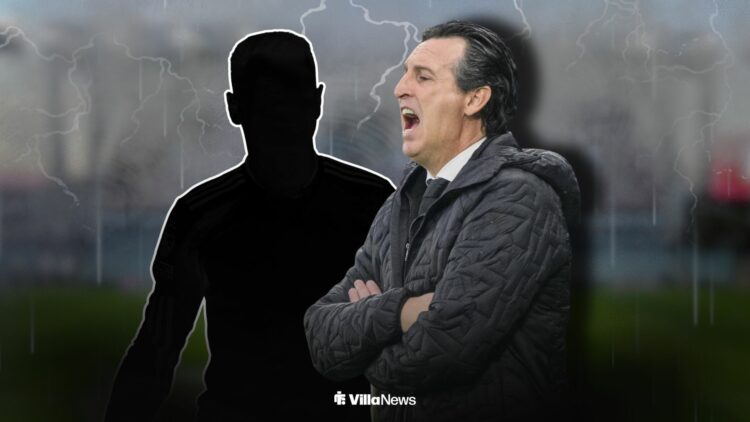 Unai Emery shouting towards Lucas Digne at Villa Park