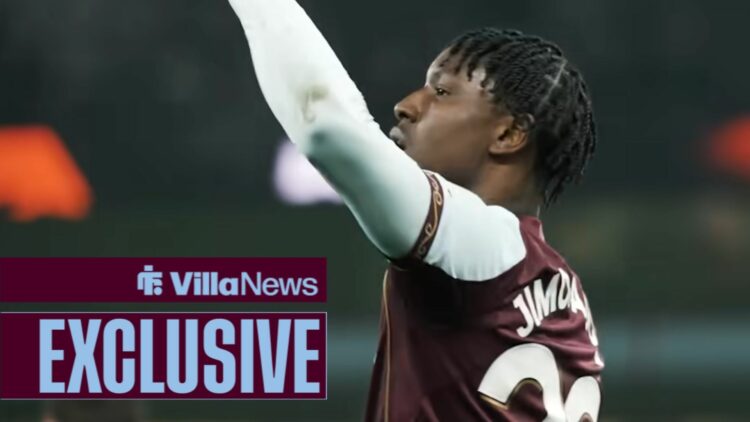 Jamaldeen Jimoh-Aloba celebrating for Aston Villa