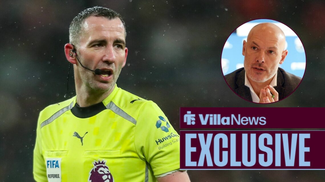 Premier League referee Chris Kavanagh with Howard Webb in frame