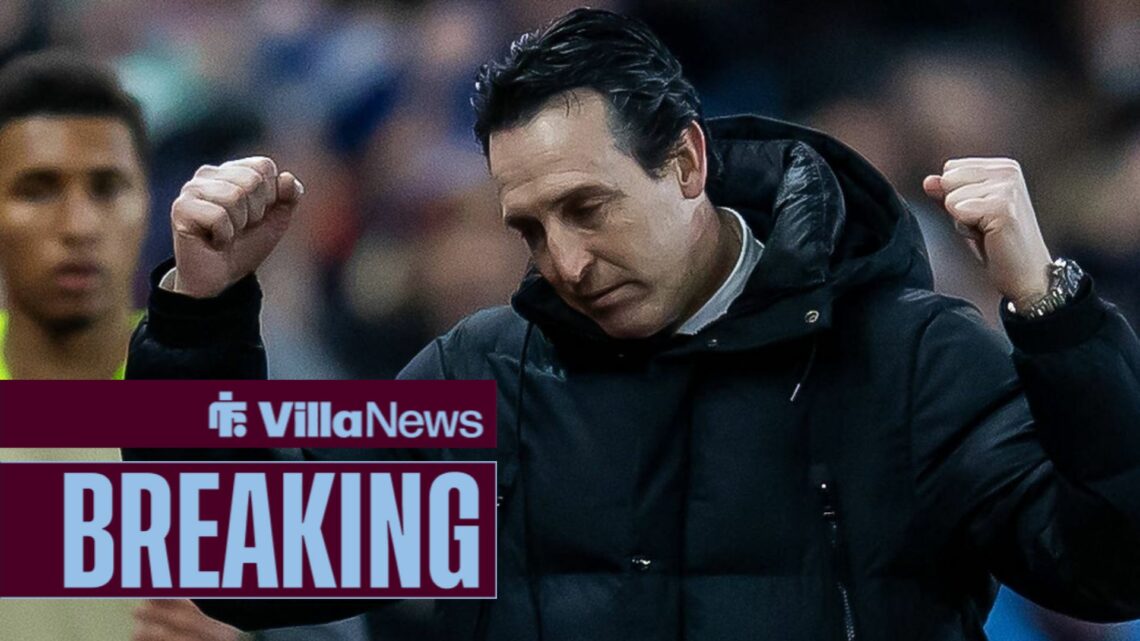 Unai Emery punching the air