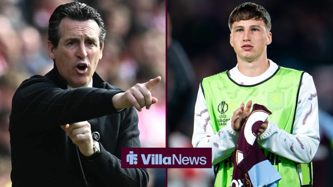 Feyenoord v Aston Villa FC - UEFA Europa League 2025/26 League Phase MD2 STADION FEIJENOORD, NETHERLANDS - OCTOBER 2: Ben Broggio of Aston Villa FC...