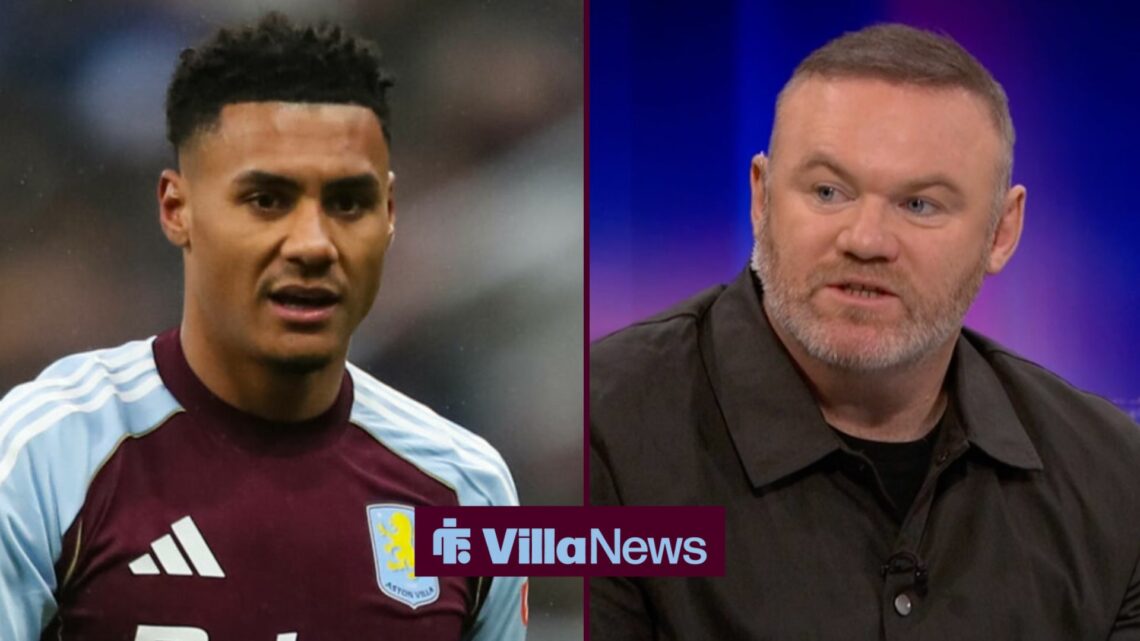 Ollie Watkins and Wayne Rooney pictured alongside each other.