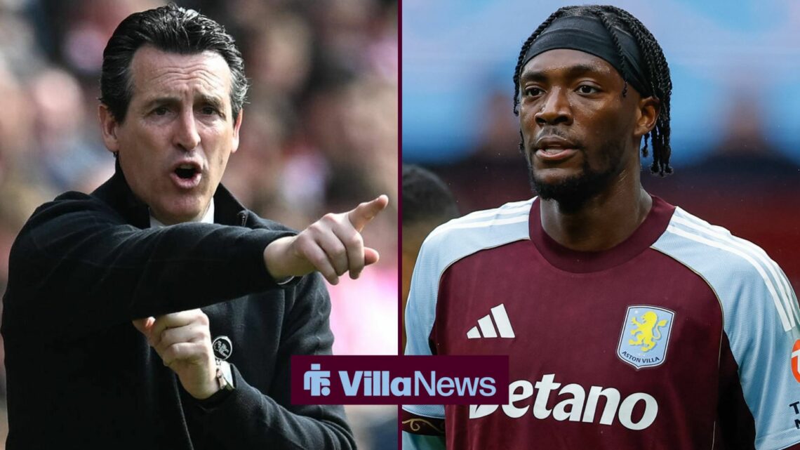 Birmingham, England, 1st February 2026. Tammy Abraham of Aston Villa during the Aston Villa vs Brentford Premier League match at Villa Park, Birmin...