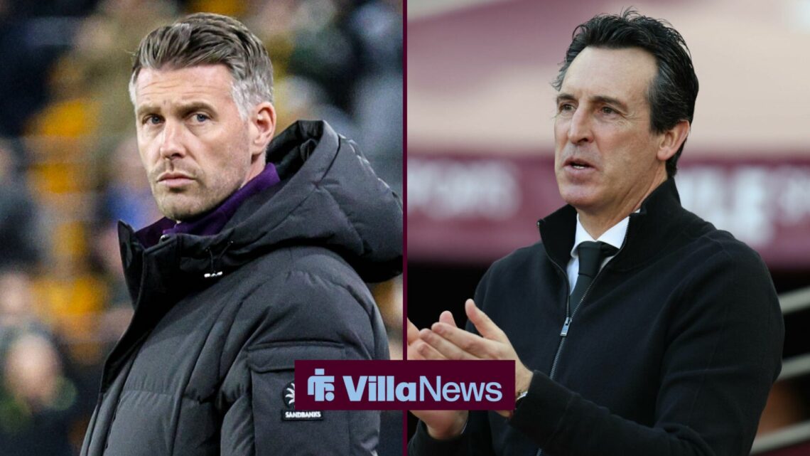 Rob Edwards and Unai Emery stood alongside each other.