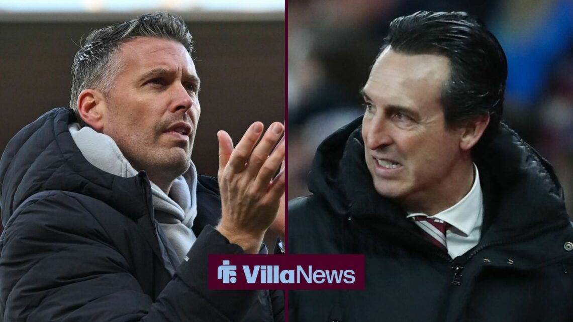 Rob Edwards alongside Unai Emery
