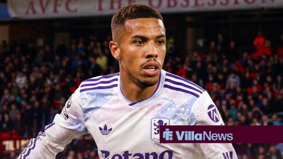 Alysson in an Aston Villa away shirt