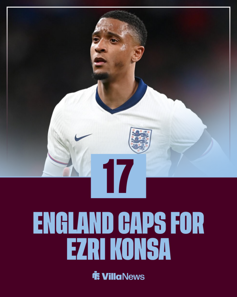 Aston Villa Ezri Konsa England stats