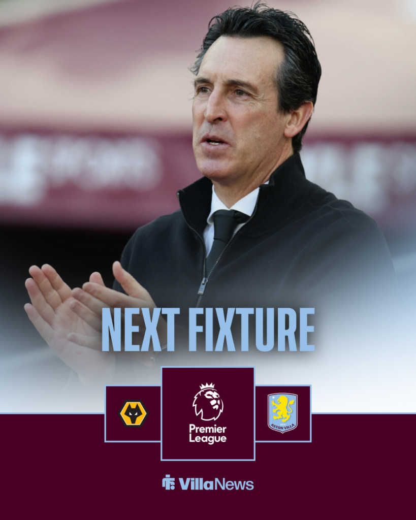 Aston Villa Wolves next Premier League fixture