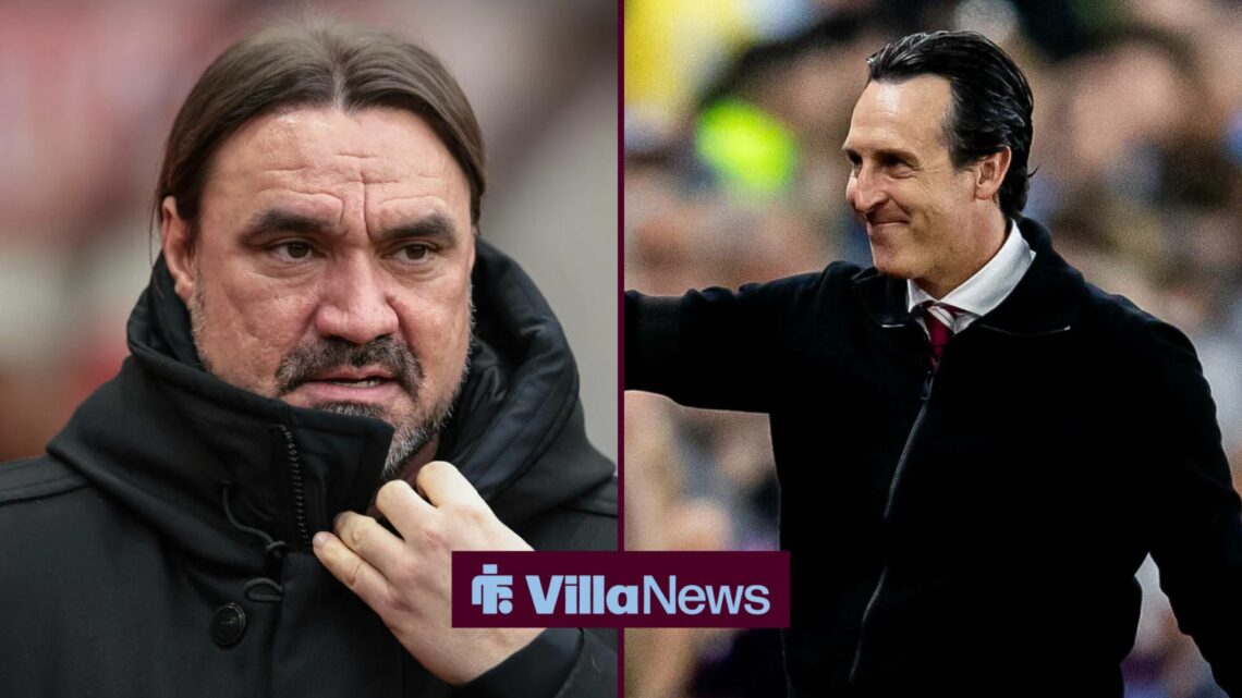 Unai Emery next to Daniel Farke