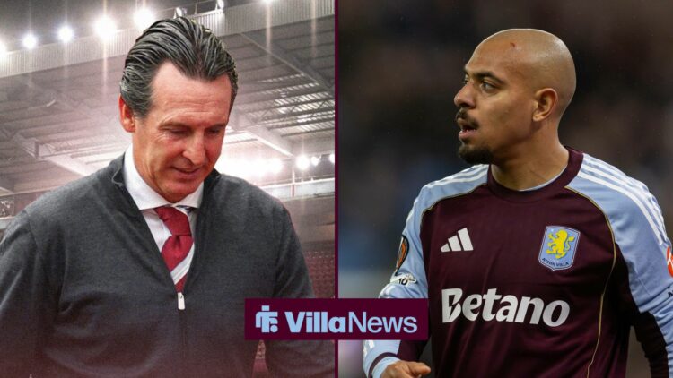 Unai Emery looking devastated next to Donyell Malen