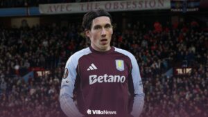 Aston Villa target Harry Wilson in a Villans shirt.