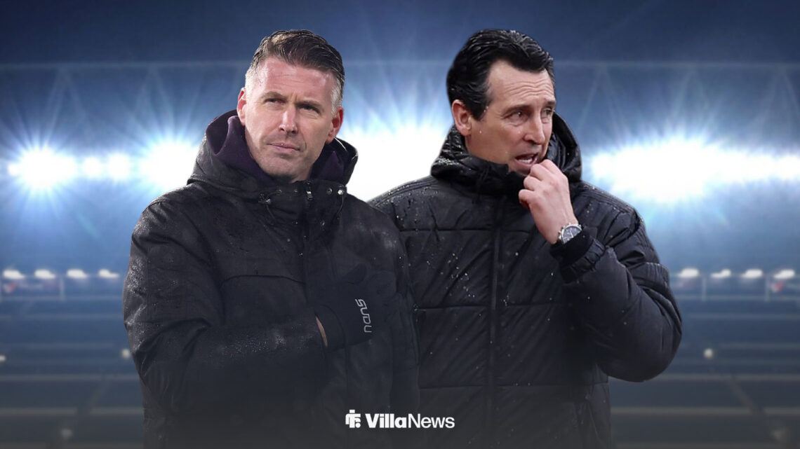 Rob Edwards and Unai Emery stood alongside each other.