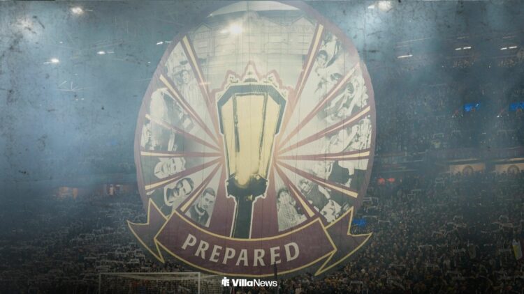 Aston Villa FC v Club Brugge KV Aston Villa FC tifo before the Aston Villa FC v Club Brugge KV UEFA Champions League Round of 16, 2nd Leg match at ...