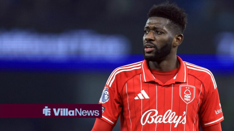 Ibrahim Sangare playing for Nottingham Forest in the Premier League