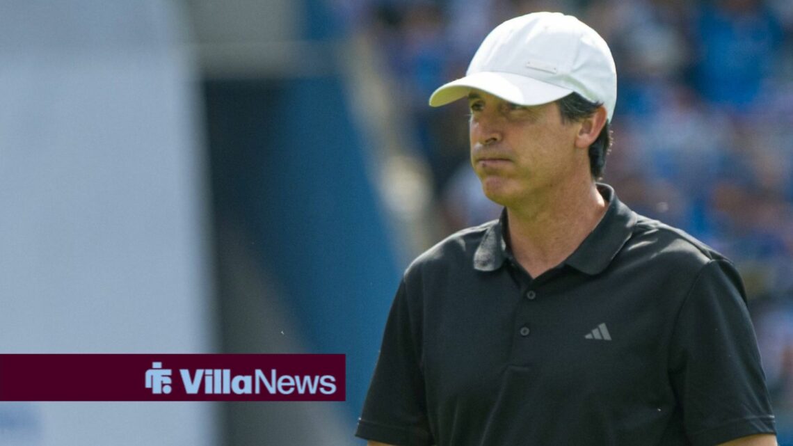 Aston Villa manager Unai Emery playing golf