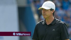 Aston Villa manager Unai Emery playing golf