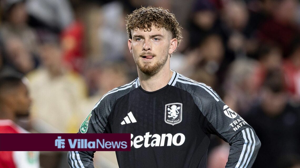 Harvey Elliott in action for Aston Villa