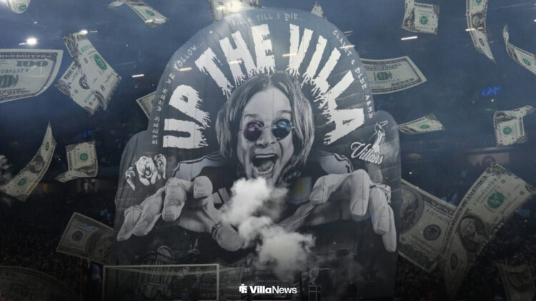 Ozzy Osbourne tifo at Villa Park