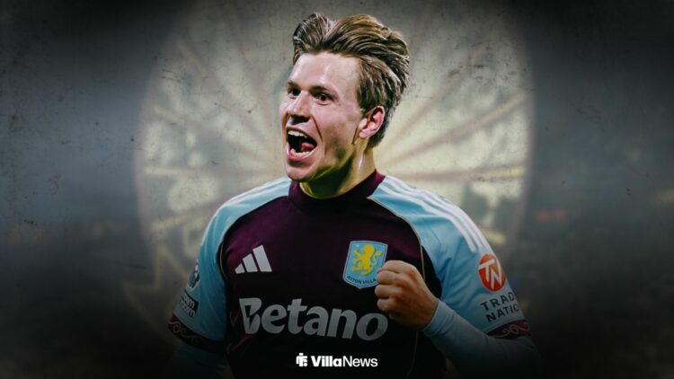 Jens Petter Hauge in an Aston Villa shirt