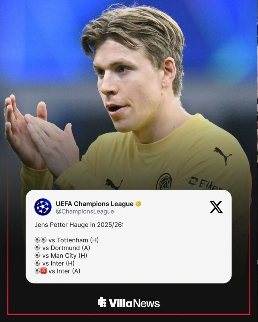 Jens Petter Hauge Champions League stats