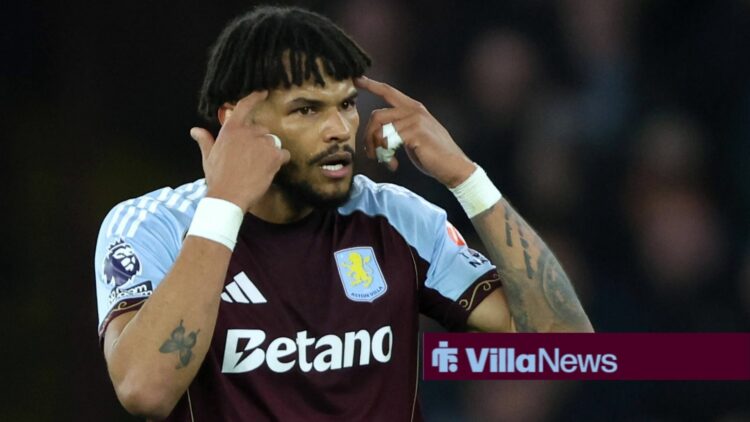 Premier League Tyrone Mings of Aston Villa in action during the Premier League match between Aston Villa and Brighton & Hove Albion at Villa Park