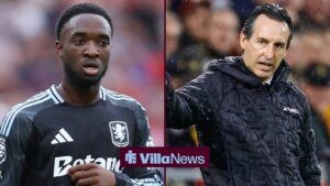 UEFA Europa League: Go Ahead Ealges v Aston Villa F.C. Deventer - Coach Unai Emery of Aston Villa coaching his team during the third match of the UEFA Europa League 2025/2026 and London, England, 23rd August 2025. Lamare Bogarde of Aston Villa during the Brentford vs Aston Villa Premier League match at Gtech Community Stadium, London