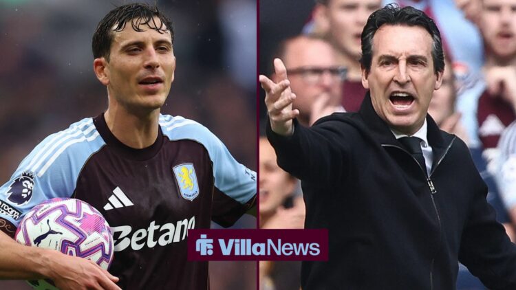 Crystal Palace v Aston Villa FA Cup 26/04/2025. Semi-Final Aston Villa Manager Unai Emery is dejected during the FA Cup match between Crystal Palac...