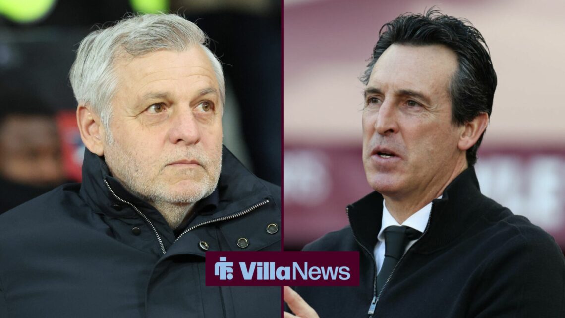 Bruno Genesio and Unai Emery looking concerned alongside each other.