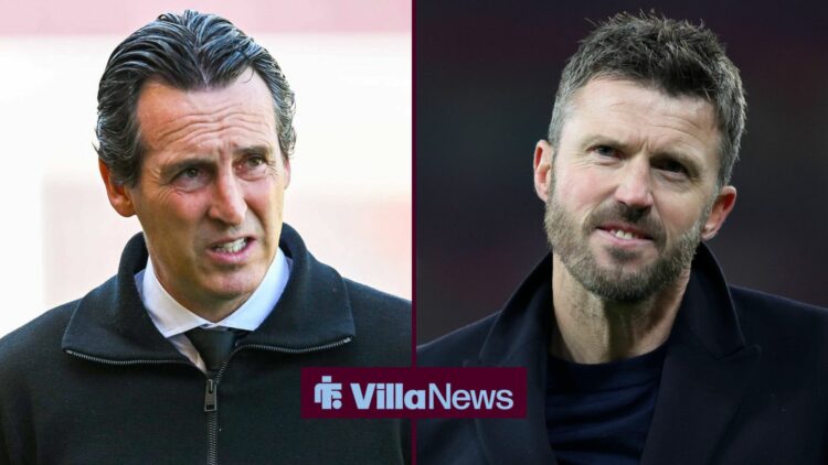 Unai Emery and Michael Carrick alongside each other.