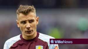 Lucas Digne in action for Aston Villa