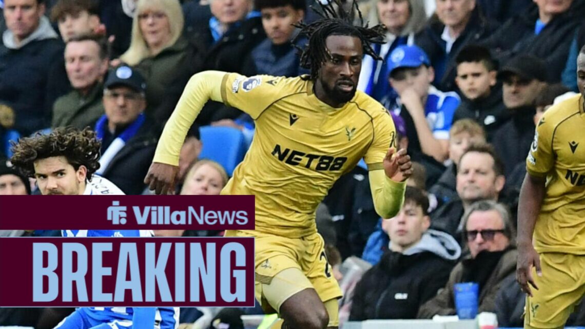 Evann Guessand in a Crystal Palace shirt