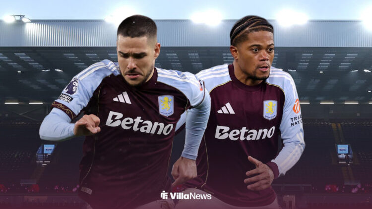 Emi Buendia and Leon Bailey in action for Aston Villa