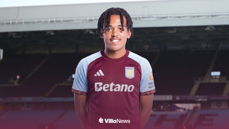 Nunzio Engwanda in an Aston Villa shirt