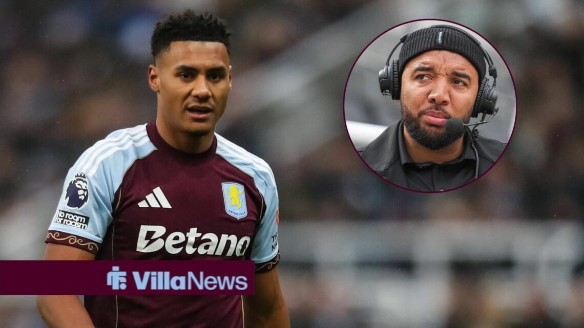 Ollie Watkins looks on, with Troy Deeney (inset)