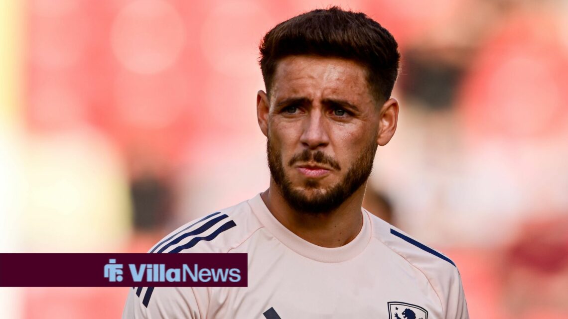 Walsall v Aston Villa Pre-Season Friendly 16/07/2025. Aston Villa defender Alex Moreno 15 during the Pre-Season Friendly match between Walsall and ...