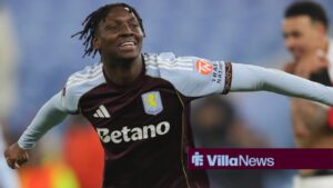 Aston Villa v Salzburg, Europa League Jamaldeen Jimoh-Aloba of Aston Villa applauds the fans during the Europa League match between Aston Villa and Salzburg at Villa Park, Birmingham, UK on 29 January 2026