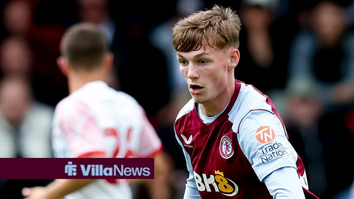 WALSALL, ENGLAND - JULY 15: Tommi O'Reilly of Aston Villa in action during the pre-season friendly match between Walsall and Aston Villa at Poundla...