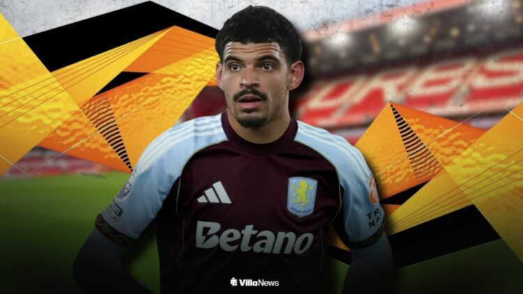 Morgan Gibbs-White in an Aston Villa shirt