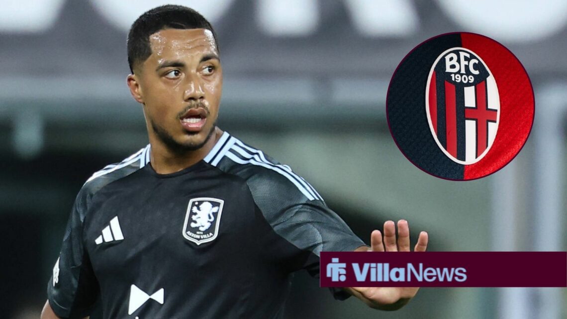 Youri Tielemans of Aston Villa FC gestures during the UEFA Europa League 2025/2026 football match between Bologna FC and Aston Villa FC at Renato d...
