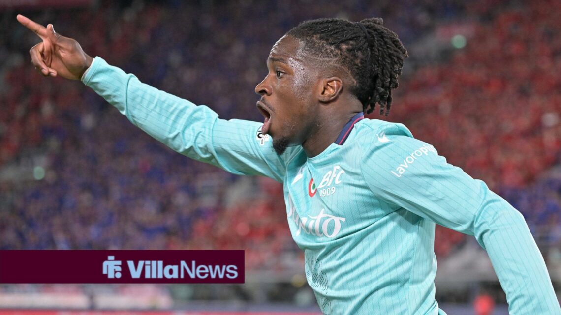 Jonathan Rowe of Bologna FC shows his disappointment during the match of Uefa Europa League Championship between Bologna F.C. and Aston Villa F.C. ...