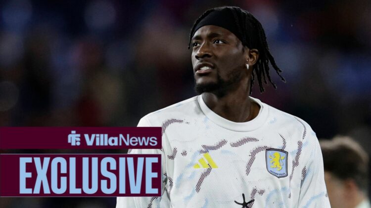 Aston Villa s English forward Tammy Abraham during UEFA Europa League quarter-final first leg Bologna vs Aston Villa Football Club at Renato Dall A...