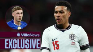 Morgan Rogers of England during the International Friendly, Länderspiel, Nationalmannschaft match between England and Japan at Wembley Stadium London Wembley Stadium looking towards Cole Palmer playing for Chelsea