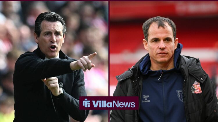 A 50-50- split image of Unai Emery and Regis Le Bris.