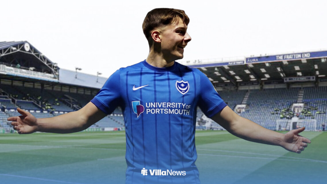 Tommi O'Reilly in a Portsmouth shirt at Fratton Park