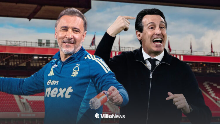 Vitor Pereira and Unai Emery stood in front of the City Ground.
